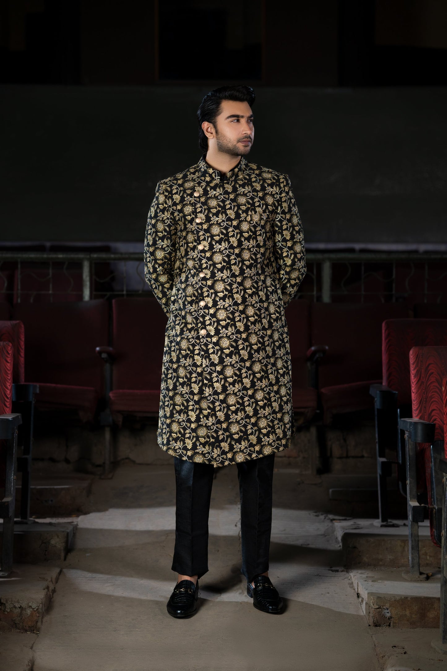 Black Gold Sherwani