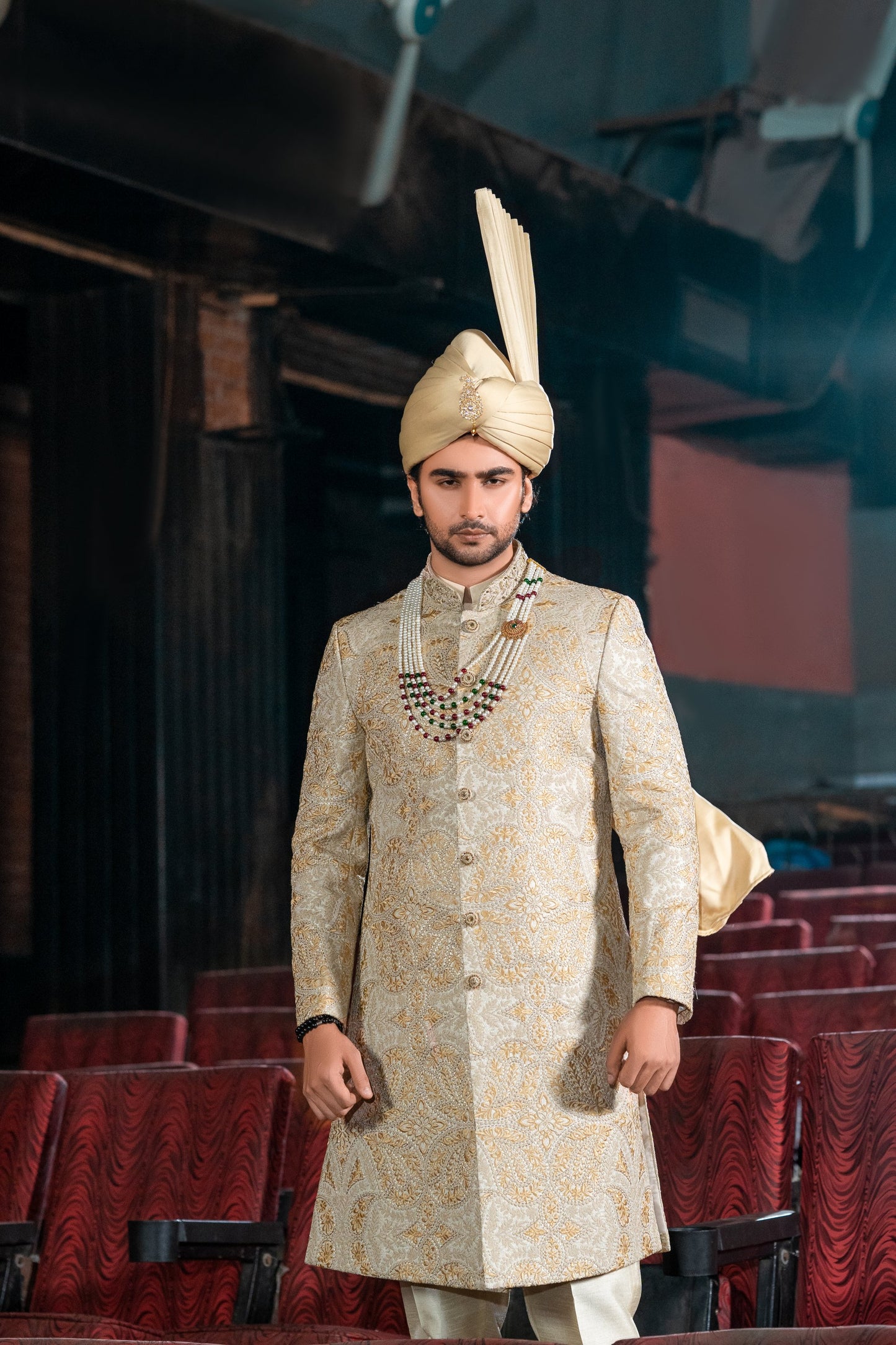 Beige Sherwani