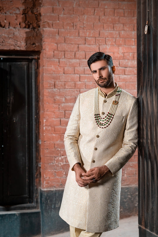 Light Gold Sherwani