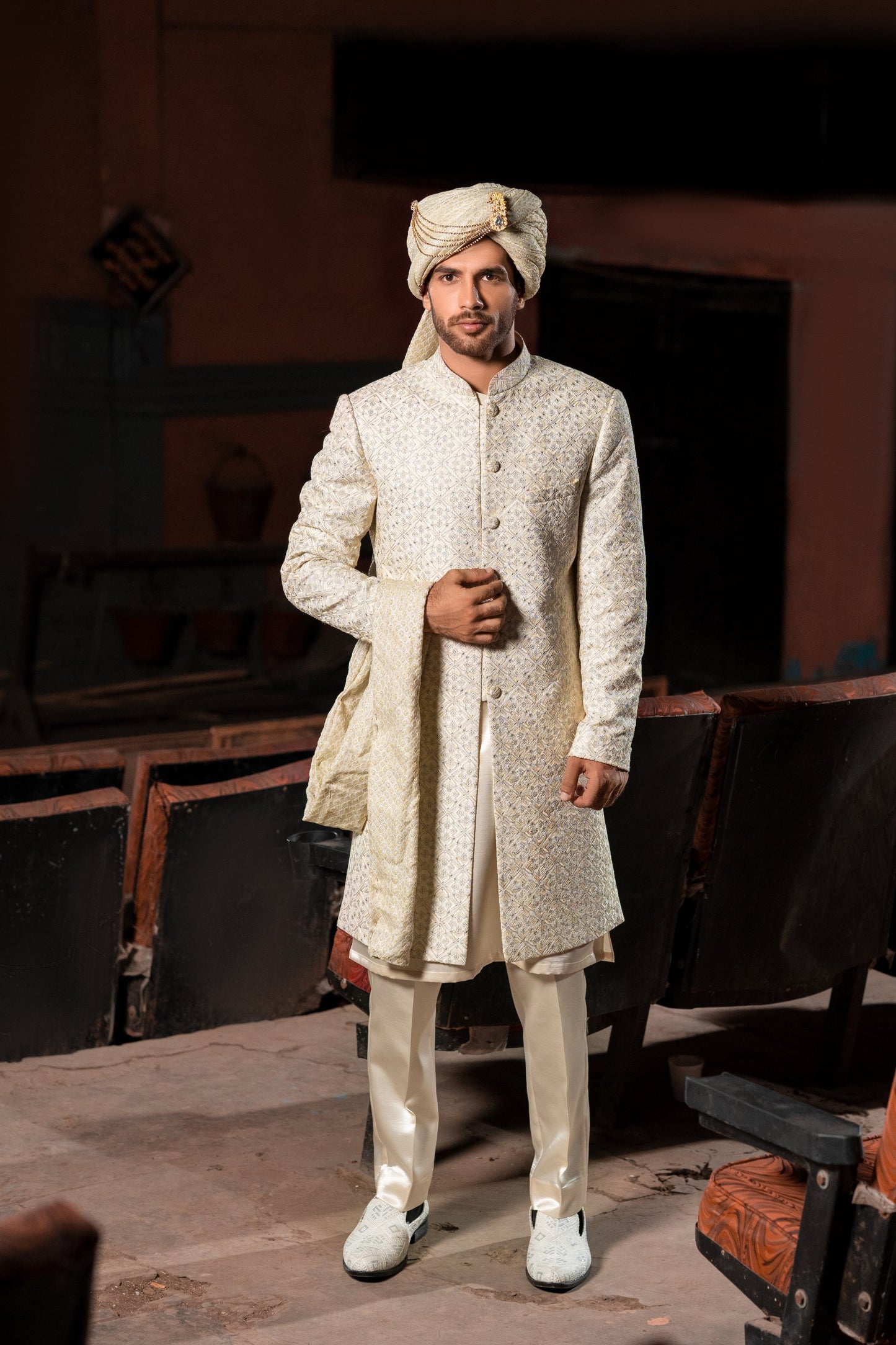 Off White Sherwani