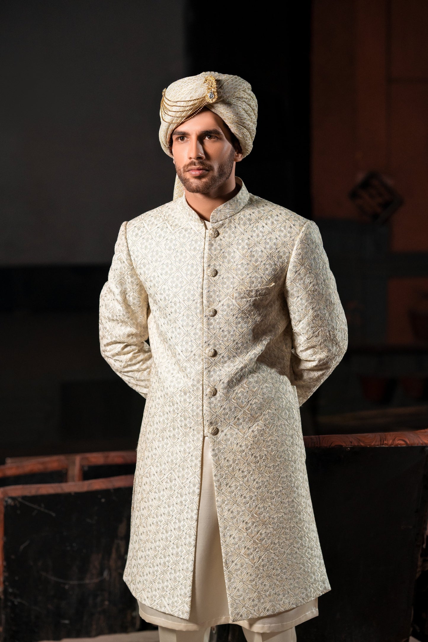 Off White Sherwani