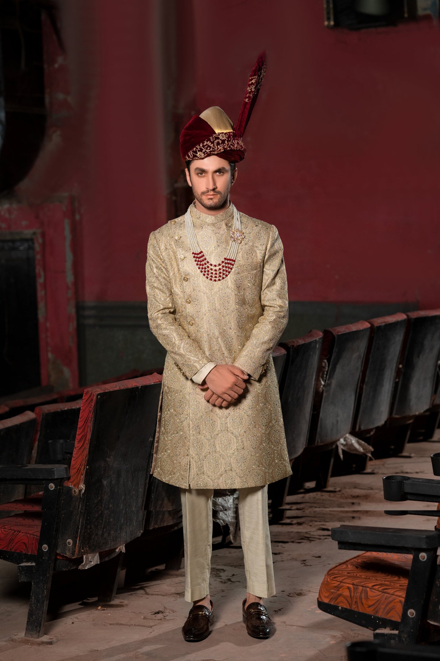 Light Gold Sherwani